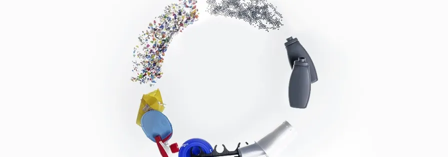 Kreislaufwirtschaft für Verpackungen: Webinar zum Thema Kunststoffrecycling – vom Plastikabfall über Flakes zu neuem Granulat.