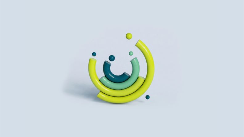 Illustration på cirklar som börjar bilda en rapportbild