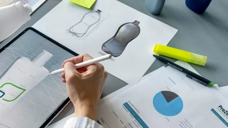 Übersicht Verpackungsdesign Erstellung auf dem iPad