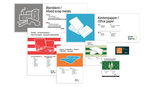 Sorteringsdekaler i flera olika utföranden