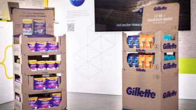 Silphie Einzelhandel Displays Procter Gamble Zusammenarbeit