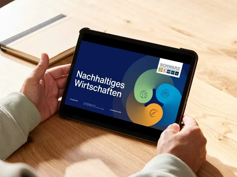 Titelbild des Nachhaltigkeitsberichtes der Unternehmen der Schwarz Gruppe