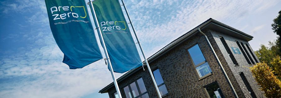Building of PreZero Bioenergy and PreZero flags