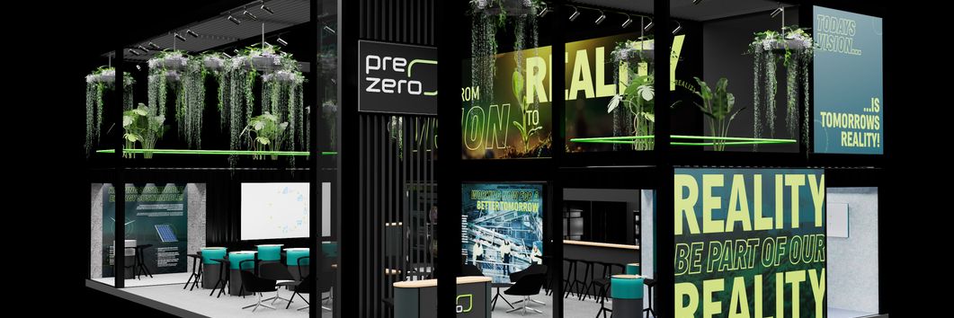 Ein Rendering des PreZero-Standes auf der IFAT ist zu sehen