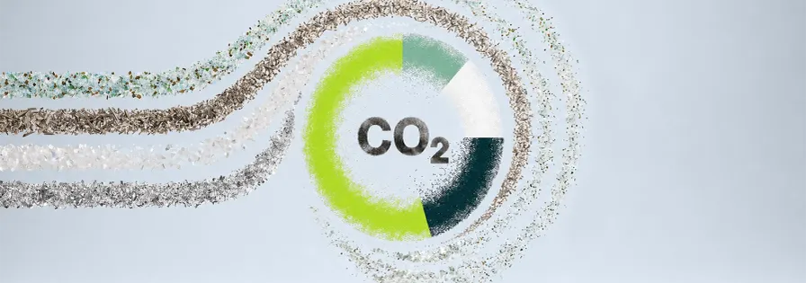 PreZero WasteEcoSavings: Digitale Lösung für die Kreislaufwirtschaft, visualisiert durch eine Laptop-Illustration mit Recycling-Icon