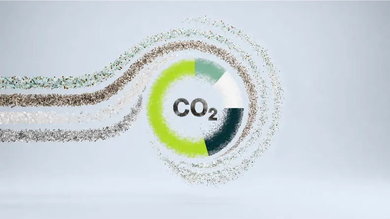 PreZero WasteEcoSavings: Digitale Lösung für die Kreislaufwirtschaft, visualisiert durch eine Laptop-Illustration mit Recycling-Icon