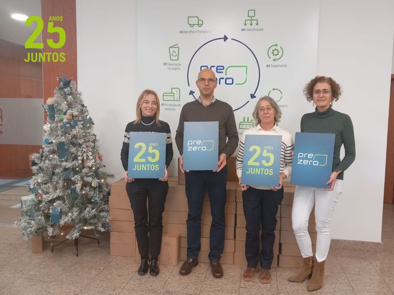 Paula Taveira, Miguel Faria, Isabel Azeredo e Mónica Gandra fazem 25 anos de empresa - PreZero Portugal