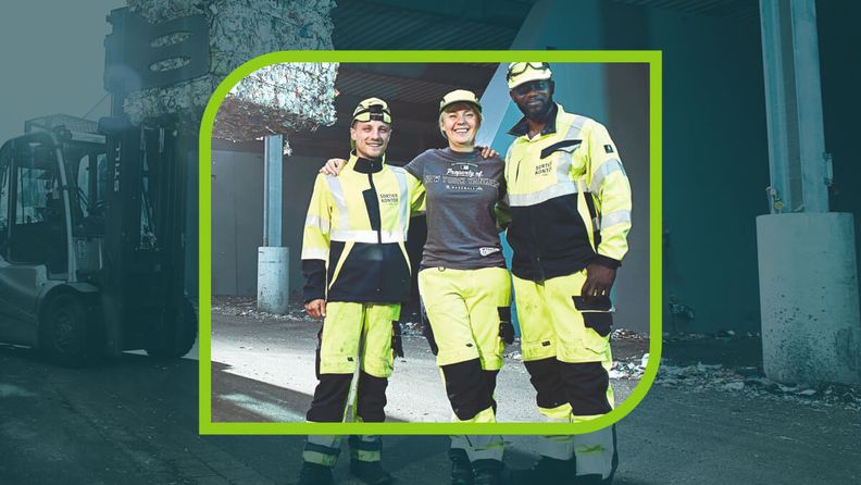 image with 3 people plant