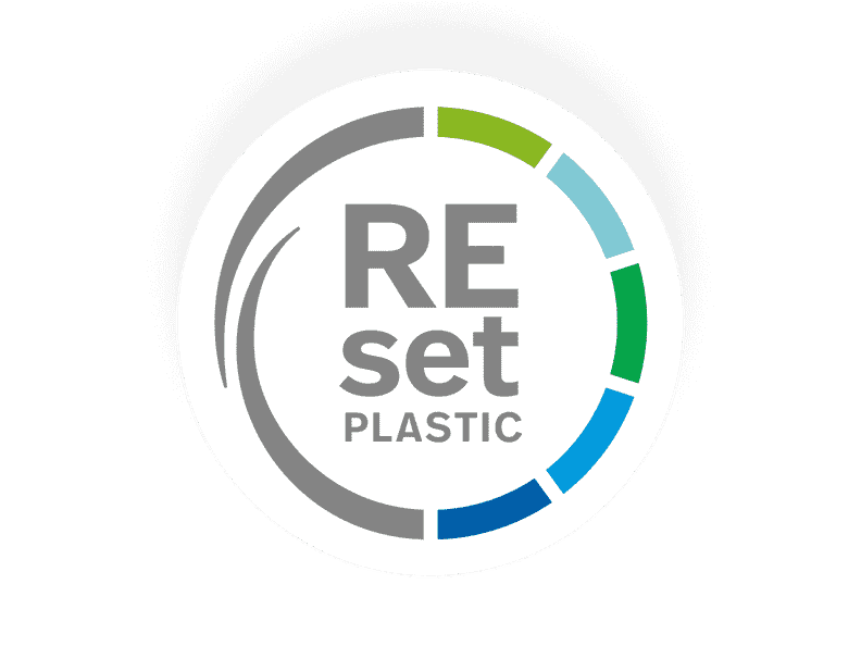 REset Plastic Logo Kreishintergrund Schatten