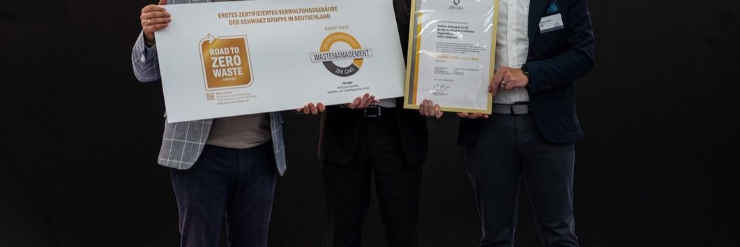 Marcus Bocklisch, Team Leader GreenCycle-EcoSolutions, Dr. Norbert Hüsgen, Managing Partner ZER-QMS and Dietmar Böhm, Member of the Board PreZero Stiftung
