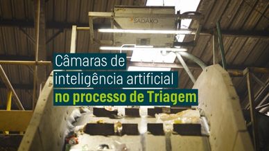 Câmaras de inteligência artificial da PreZero Portugal no Centro de Triagem da Lipor