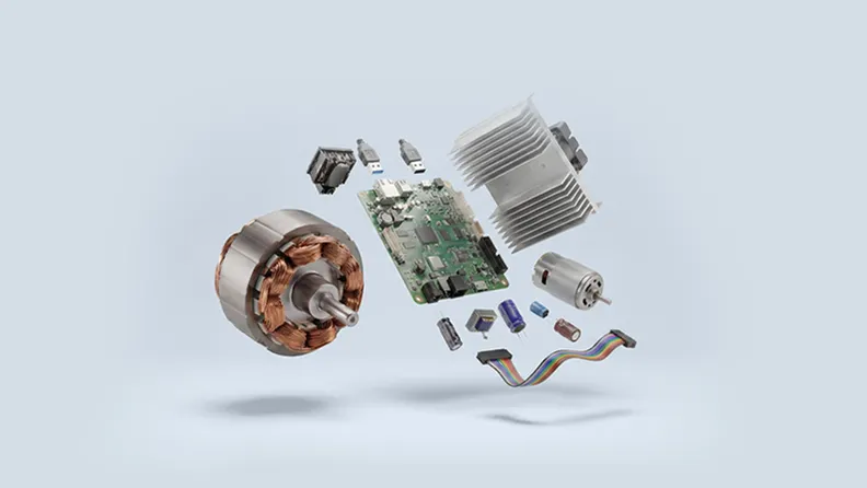 [KI-generiert] Rare Ressources Electrical Waste Recycling Battery Cable Microship Circuit Board