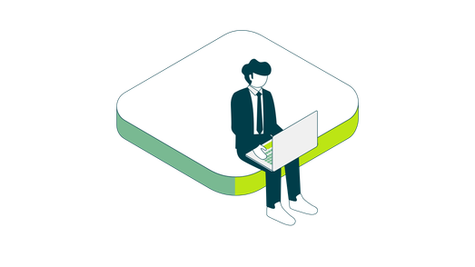 Person mit Laptop