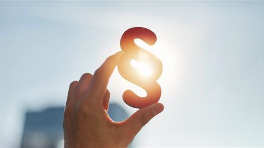 Paragraphenzeichen Gegenlicht