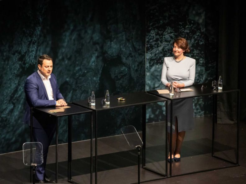 Podium Pressekonferenz Thomas Kyriakis Astrid Teckentrup