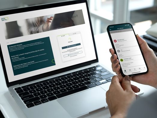 MinaSidor och MittPreZero på dator och telefon
