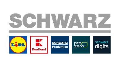 Logotyper för Schwarz, Lidl, Kaufland, Schwarz Produktion, PreZero och Schwarz Digits