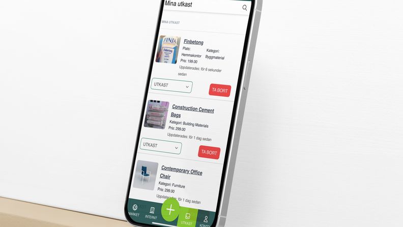 GoZero Market på en telefon