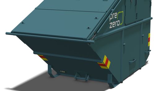 Vippcontainer täckt