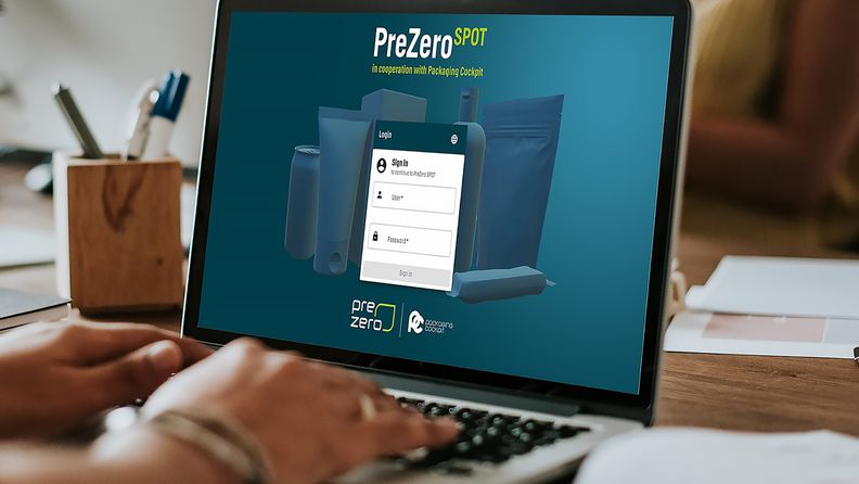 PreZero SPOT på en datorskärm