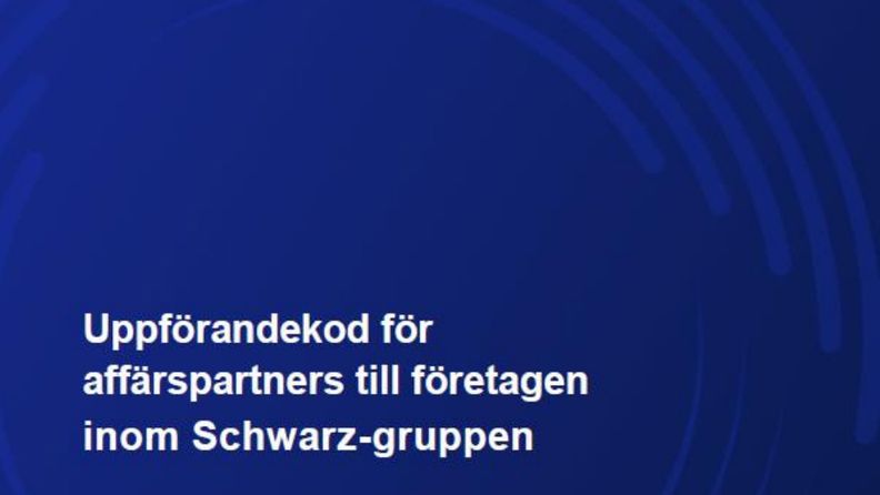 Framsidan på dokumentet för uppförandekod för affärspartner