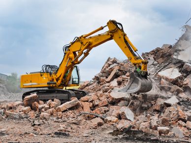 Bagger Bauschutt