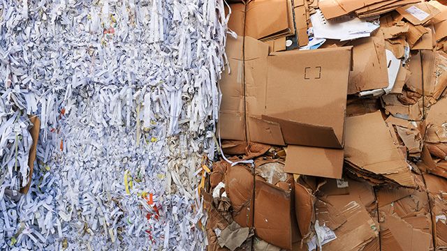 Verpackungsmaterial Papier, Karton, Pappe