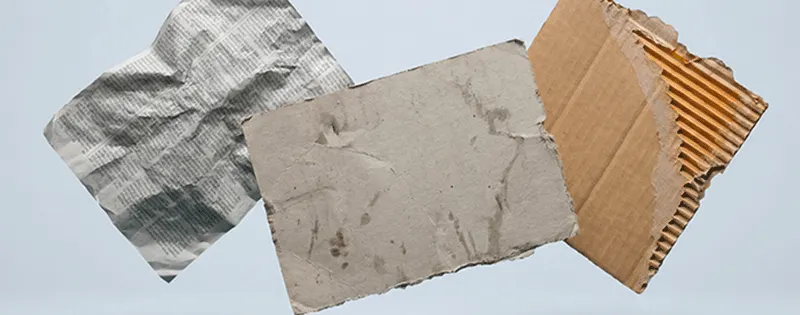 [KI-generiert] Circular Materials Paper ripped Cartonage