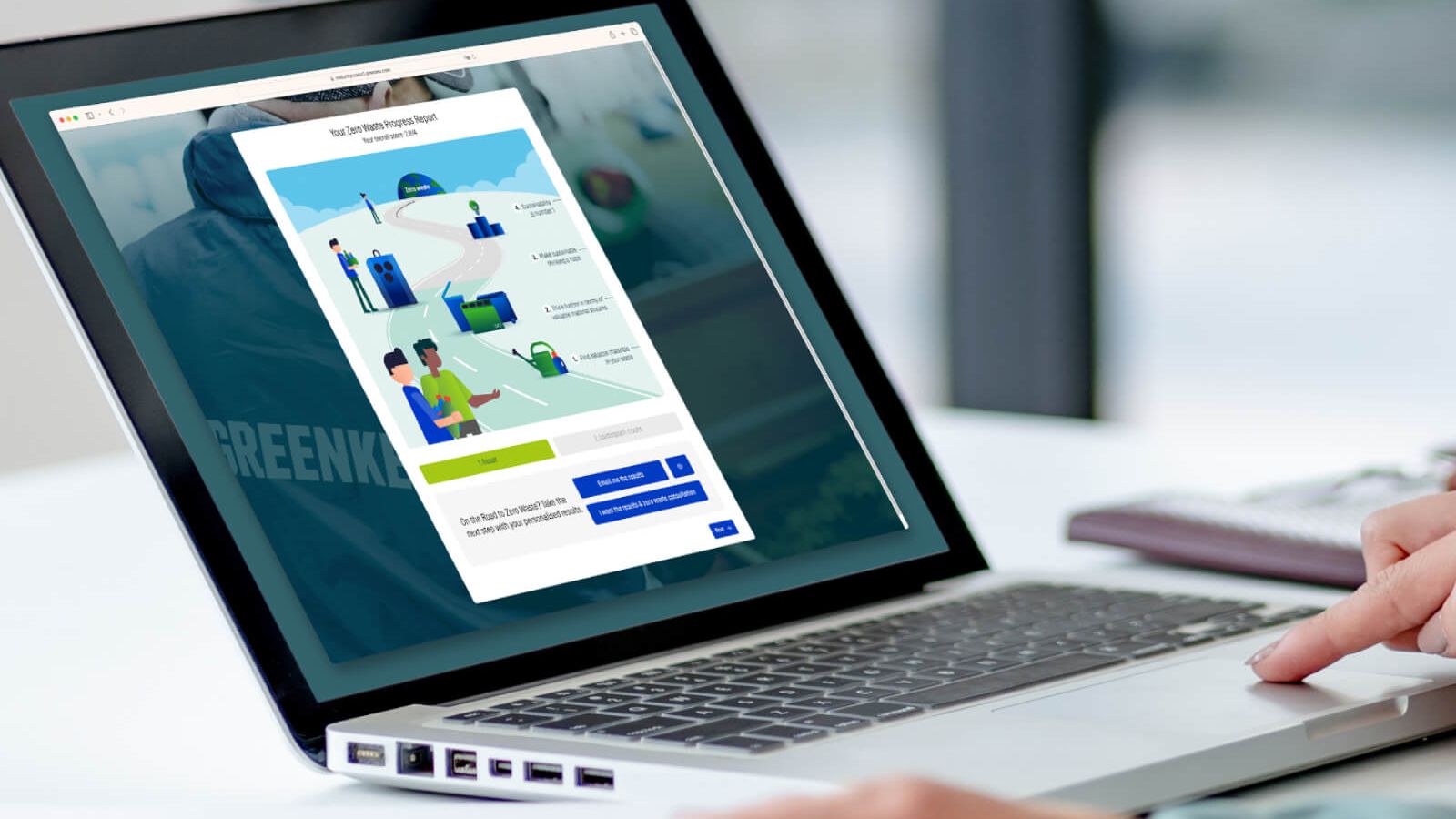 Maturity Scan Laptop Screen Desk Hand