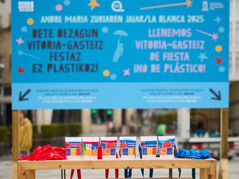 campaña menos plásticos más fiesta en Vitoria 2